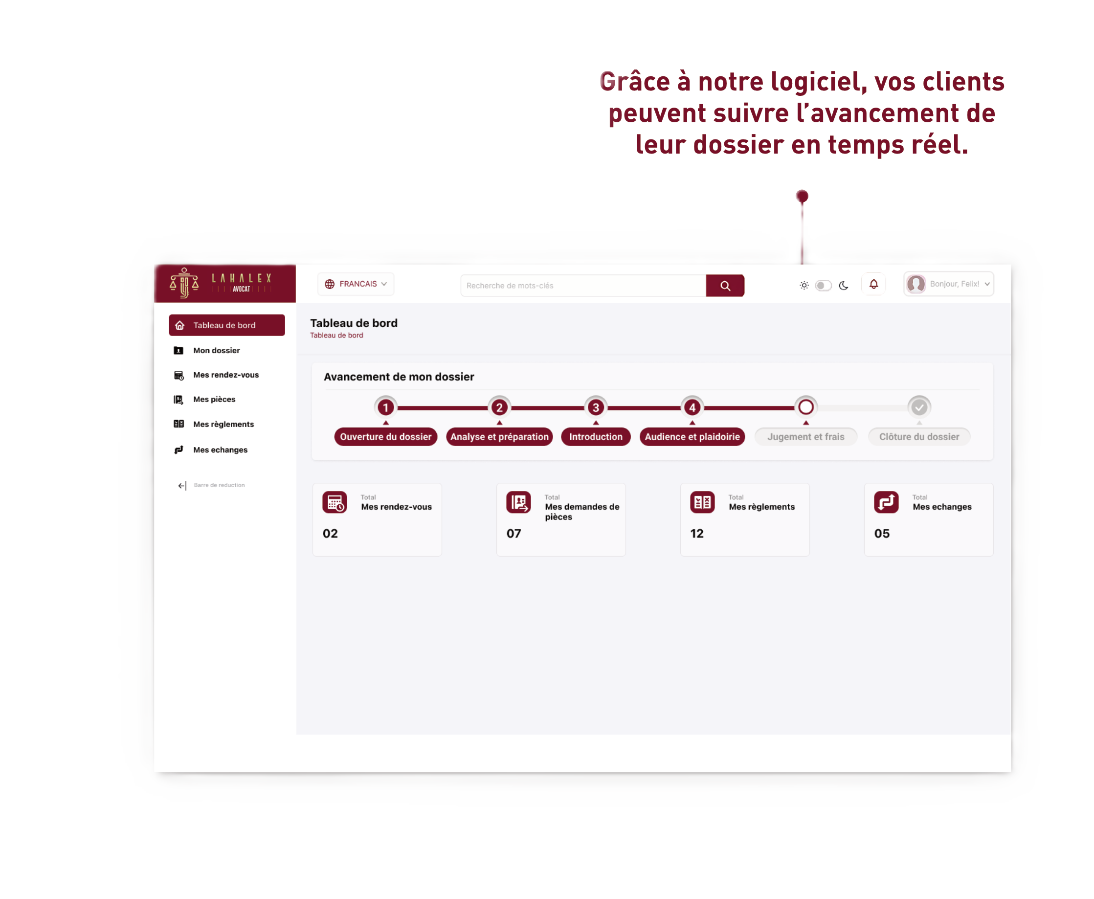 Gestion cabinet avocat