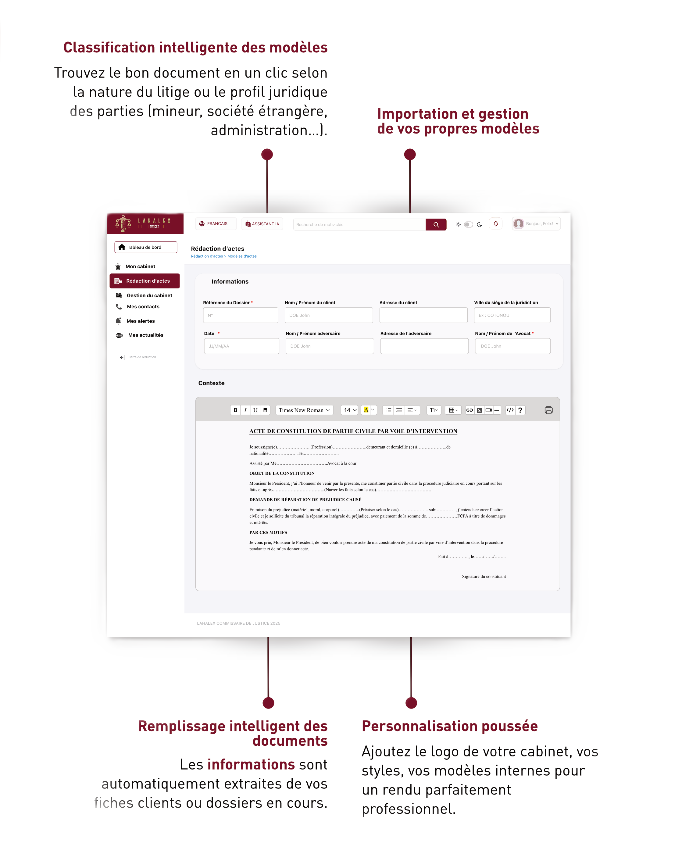 Rédaction d'actes juridiques